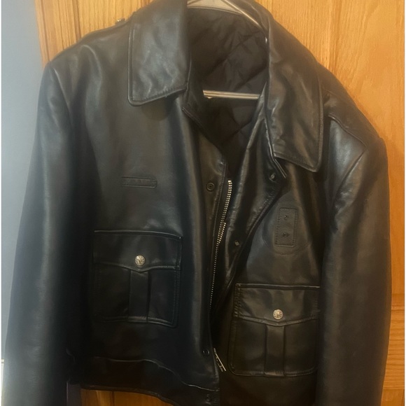 Other - 🔥 SOLD 🔥 Vintage leather police jacket